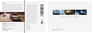 2014 Lincoln MKX Quick Reference Guide